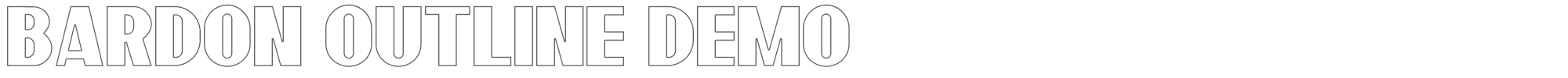 Bardon Bardon Outline Demo.otf font preview